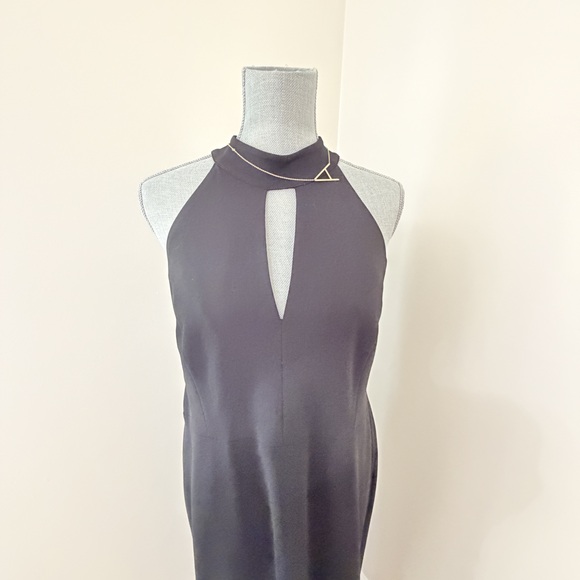 Calvin Klein Black mock neck halter evening dress black tie formal dress - Picture 9 of 9
